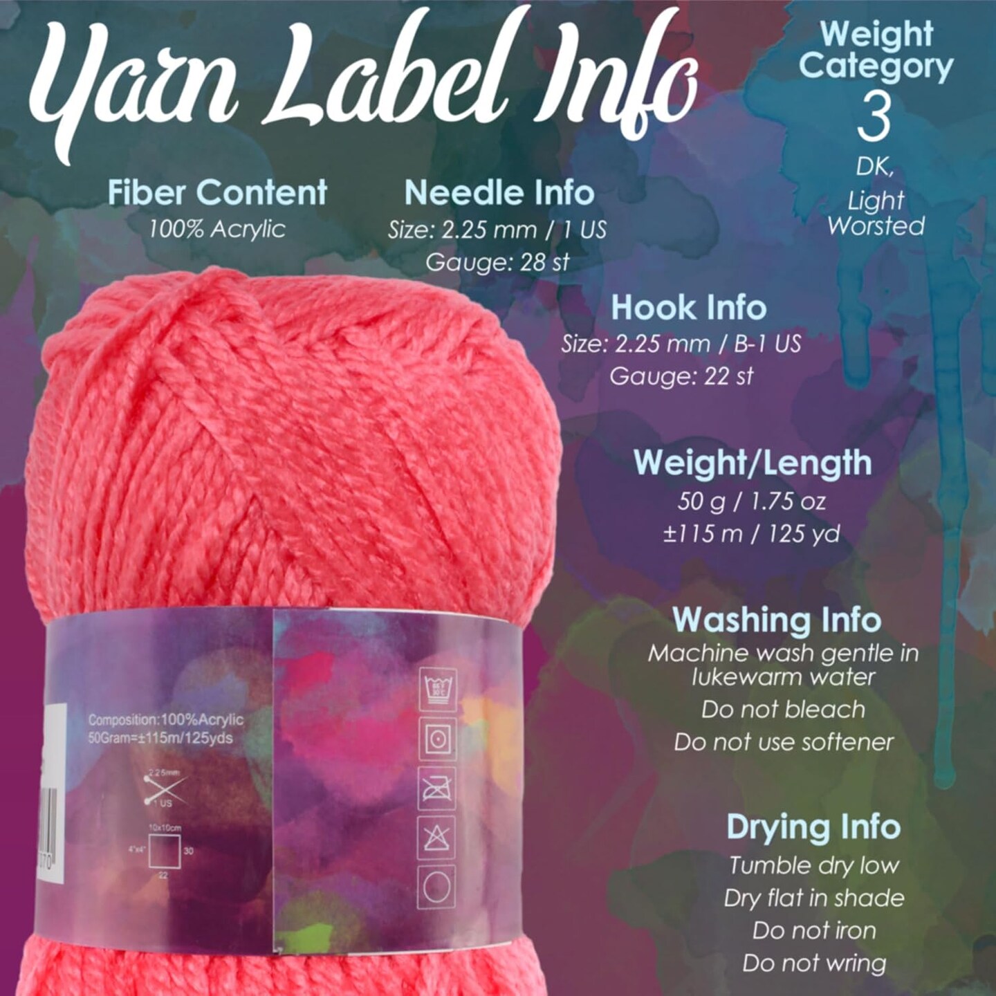 Amigurumi Select Yarn - Baby Acrylic - Shades of Brown - 4 Skeins