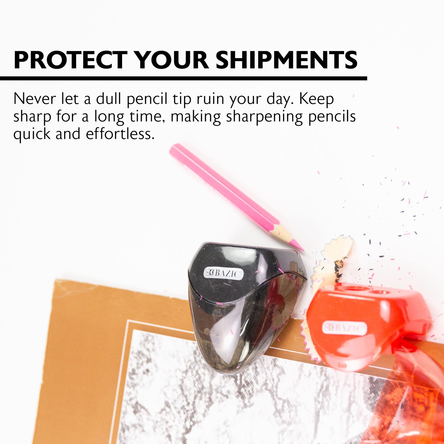 BAZIC Kara Dual Hole Sharpener w/ Triangle Receptacle (2/Pack)