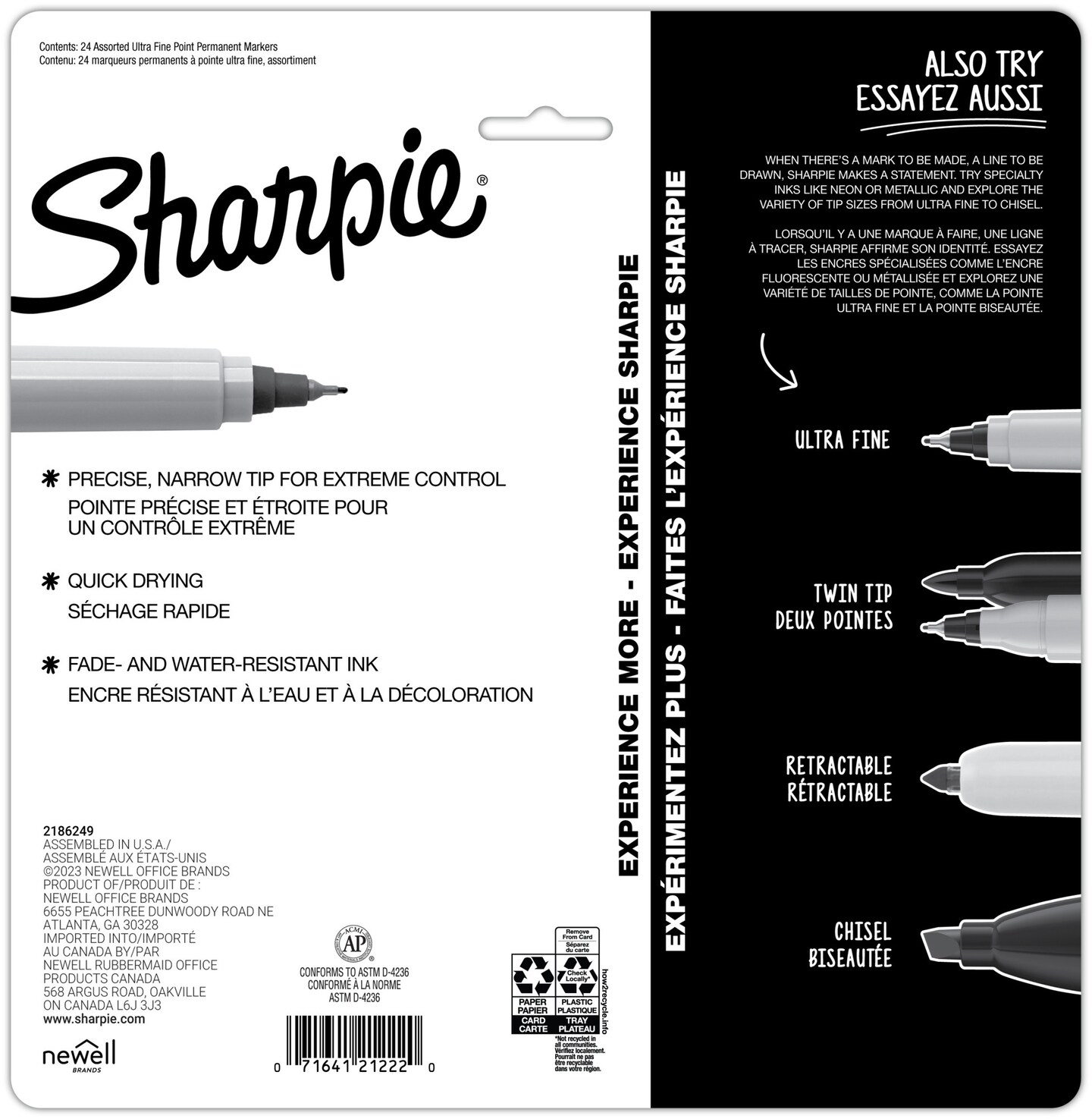 Sharpie Glam Pop Ultra Fine Permanent Markers 24/Pkg-Assorted