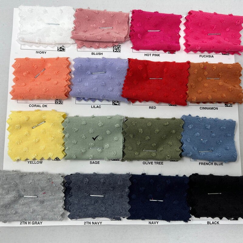 1 Yard Swiss Dot Jersey Knit Solid Fabric Soft Stretch Lightweight 58"-60" Width