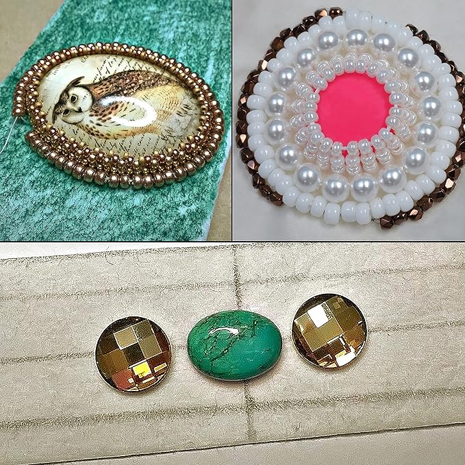 The Beadsmith Beading Foundation – 8.5 x 11 inches – Black Fabric – 1 Sheet – Made in The USA – Stiff & Durable Material Used for Bead & Stitch Embroidery, cabochon Beading and Sewing