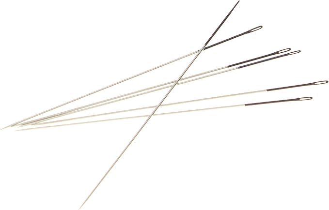The Beadsmith ColorEYES Beading Needles, Black Colored Tip for Easy Identification of Size, Use for Loom Weaving Bead Work, Off-Loom Stitch & Jewelry Making w/Seed Beads
