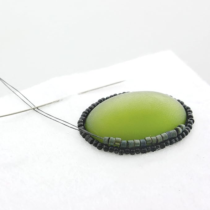 The Beadsmith Beading Foundation – 8.5 x 11 inches – Black Fabric – 1 Sheet – Made in The USA – Stiff & Durable Material Used for Bead & Stitch Embroidery, cabochon Beading and Sewing