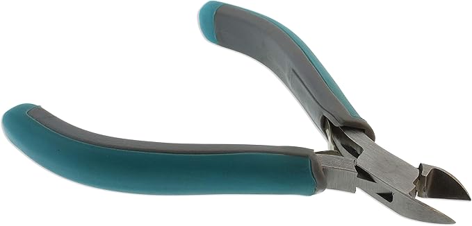 The Beadsmith Simply Modern Half Round/Half Flat Nose Pliers, with polished steel head, comfortable contoured grip handles and double-leaf springs, tool for jewelry making