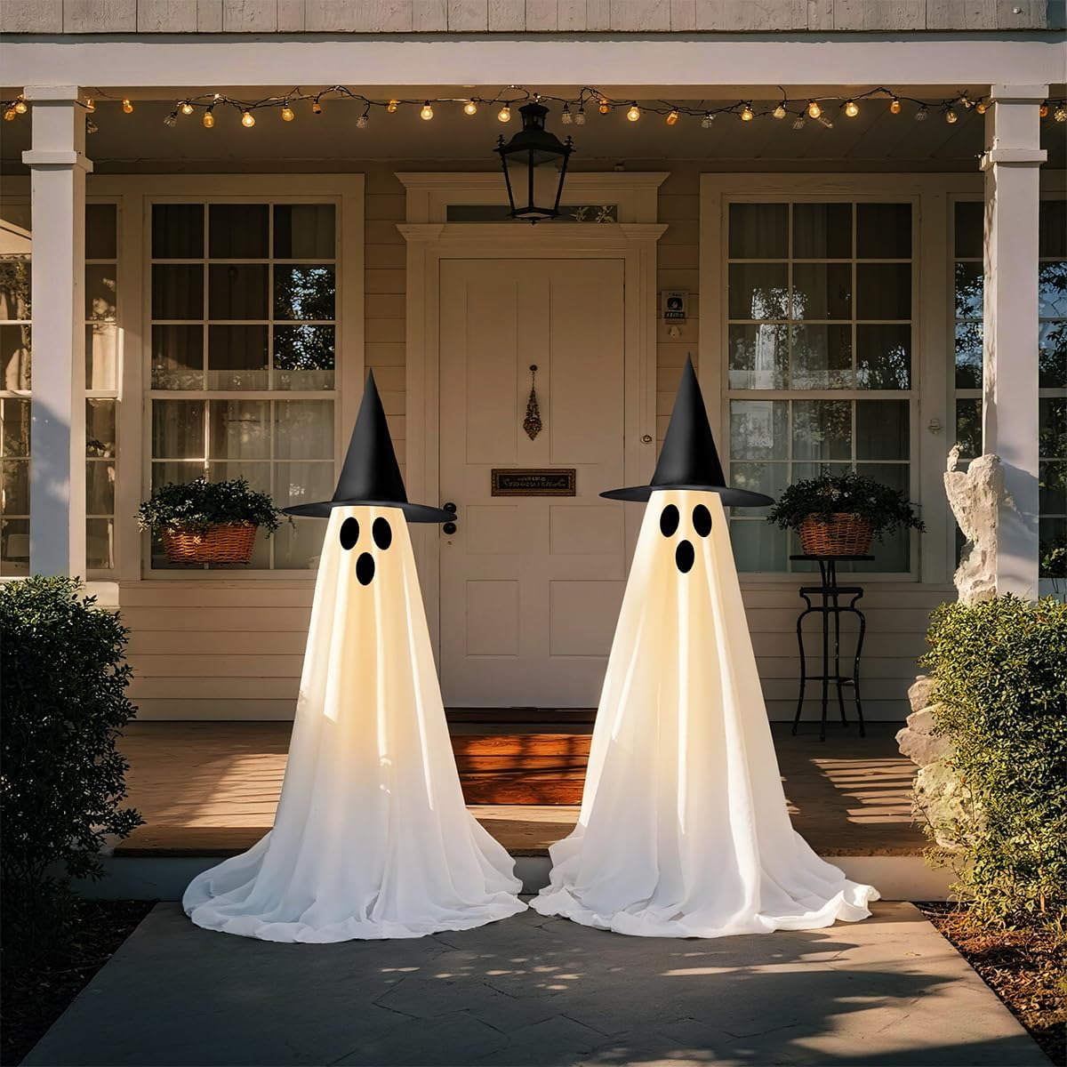 5 FT Ghost Decor with Remote Controlled String Lights USB or Battery Powered