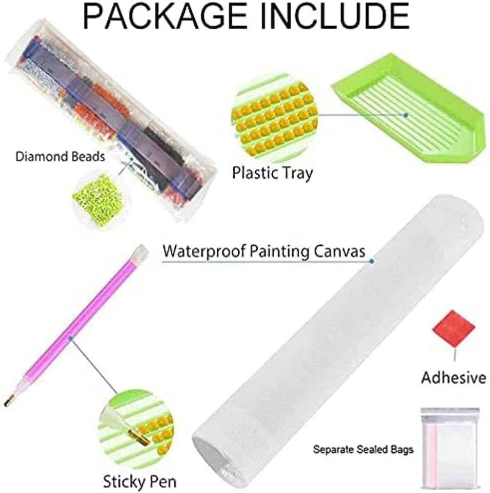 Colorful Flower 5D DIY Diamond Art Kits Full Drill Diamond Dots for Gift Wall Decor and Relaxation Gem Arts 12x16 inch