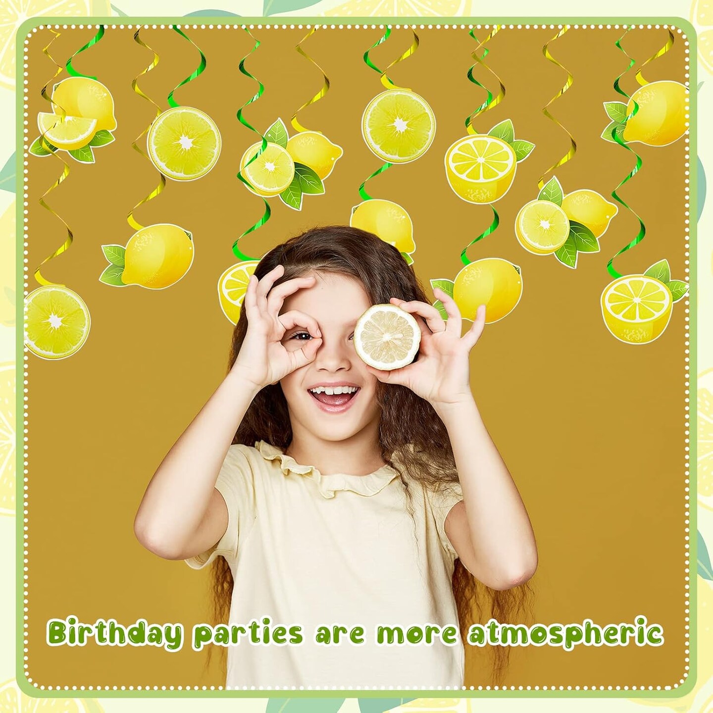 40 Pcs Lemon Party Decorations Lemon Hanging Swirl Decorations Citrus Lemonade Party Hanging Decor for Boy Girl Baby Shower Kids 1st Birthday Summer Fruit Theme Party