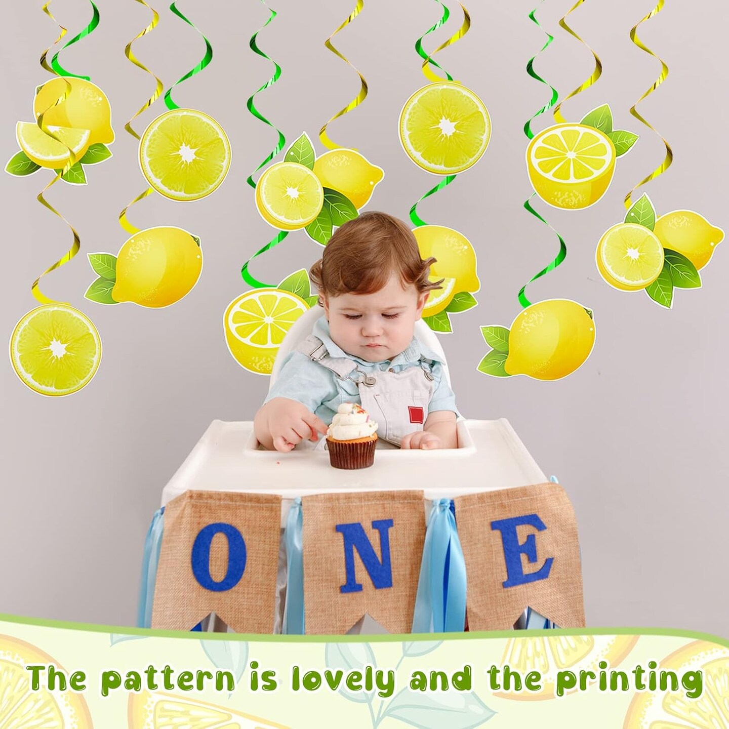 40 Pcs Lemon Party Decorations Lemon Hanging Swirl Decorations Citrus Lemonade Party Hanging Decor for Boy Girl Baby Shower Kids 1st Birthday Summer Fruit Theme Party