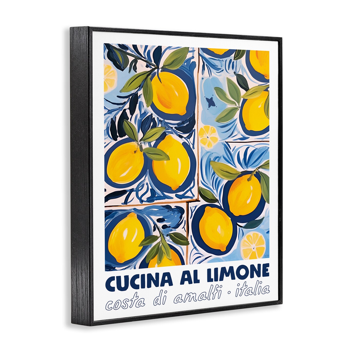 Stupell Industries Bright Mediterranean Lemons Framed Giclee Design by Lux + Me Designs