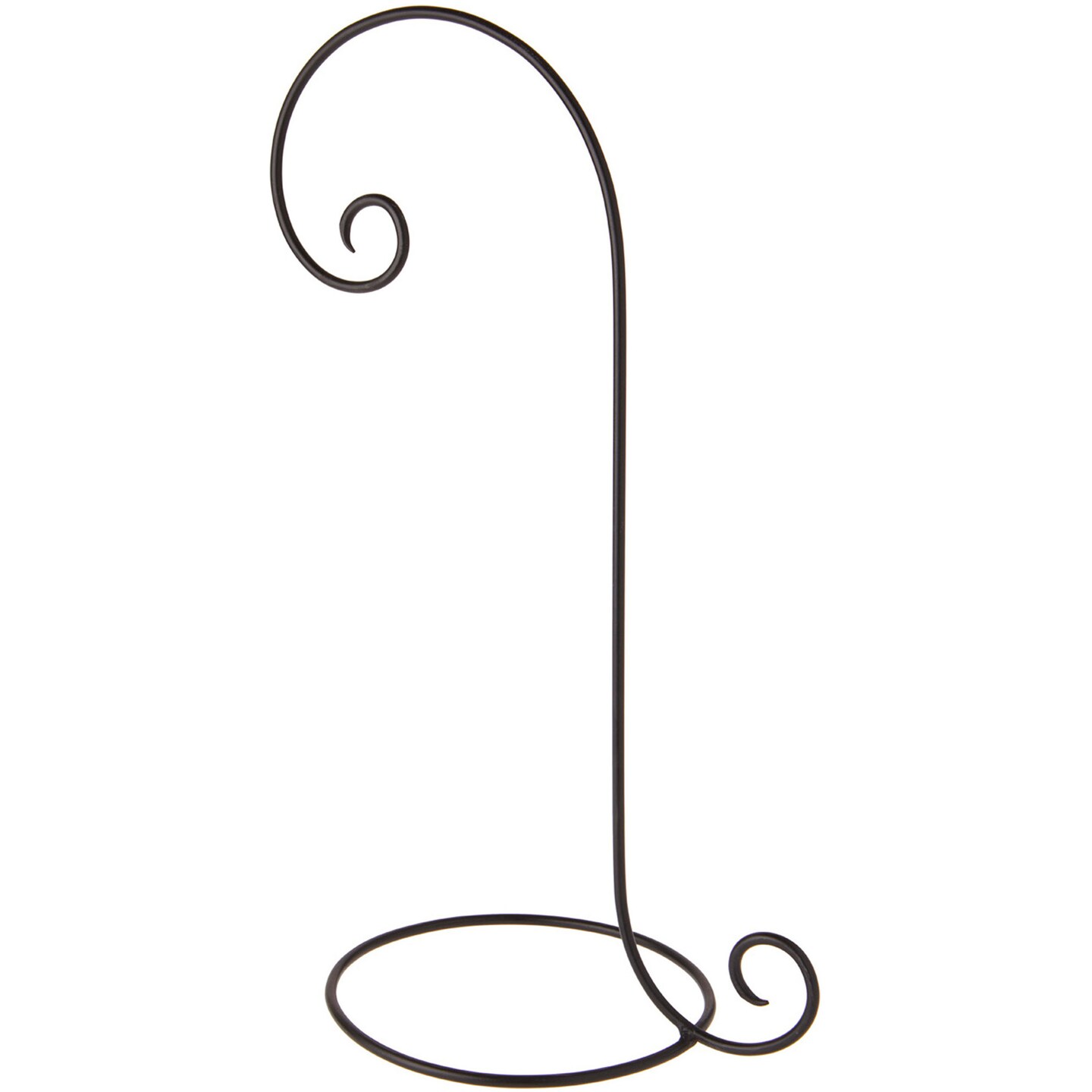 Bard's Wrought Iron Black Ornament Stand, 18" H x 7.5" W x 10.25" D