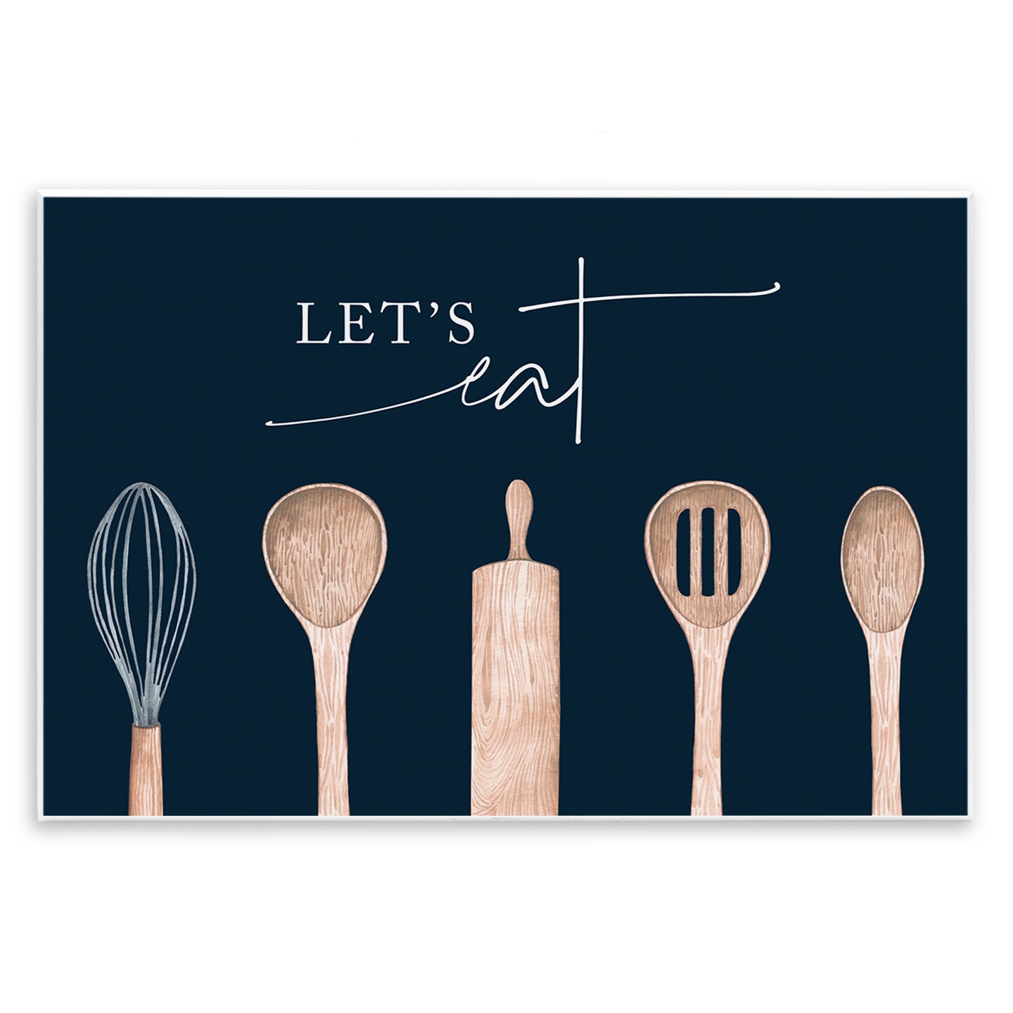 Stupell Industries Let's Eat Kitchen Utensils Wall Plaque Design by Lux + Me Designs