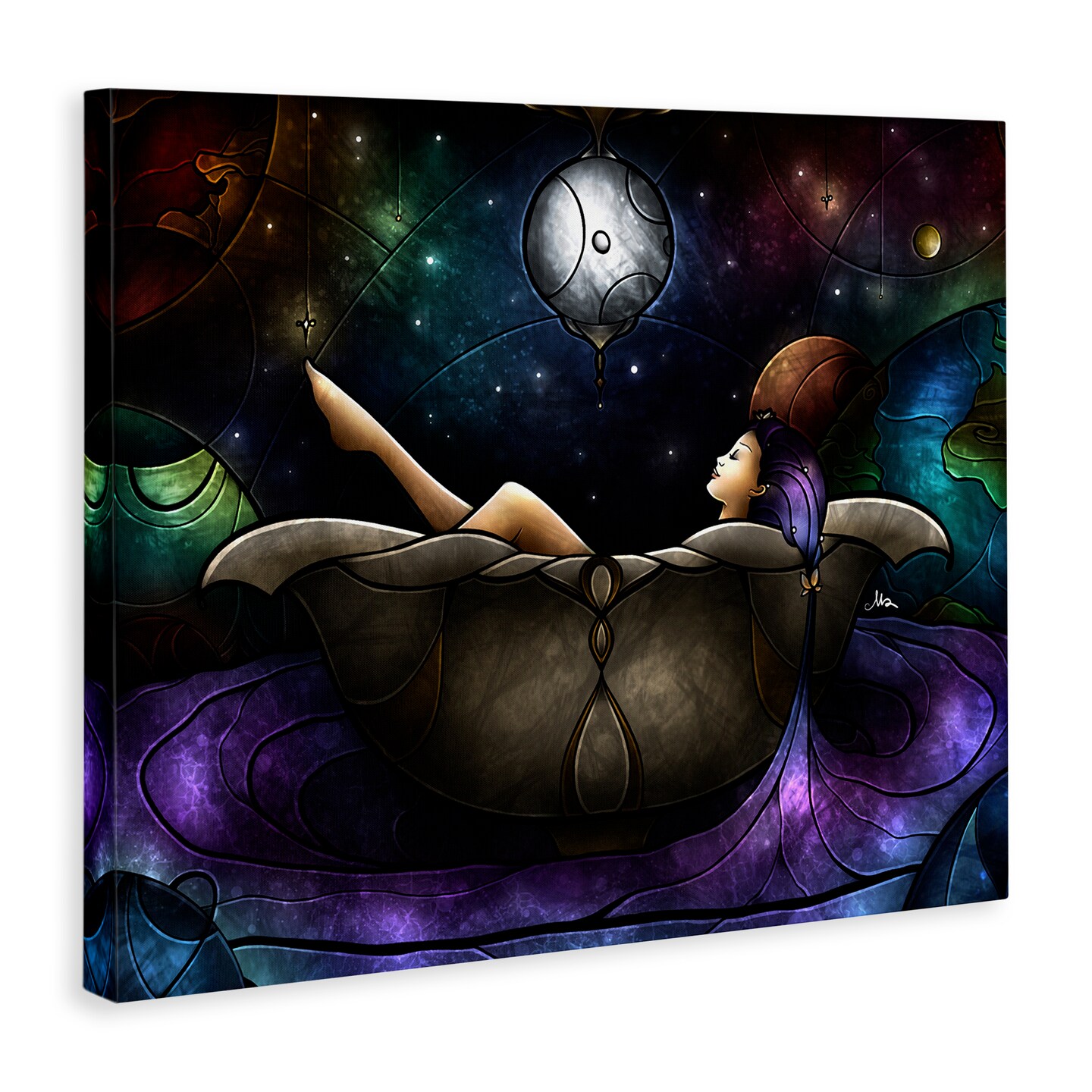Stupell Industries Bathing Under Moonlight Canvas Design by Mandie Manzano