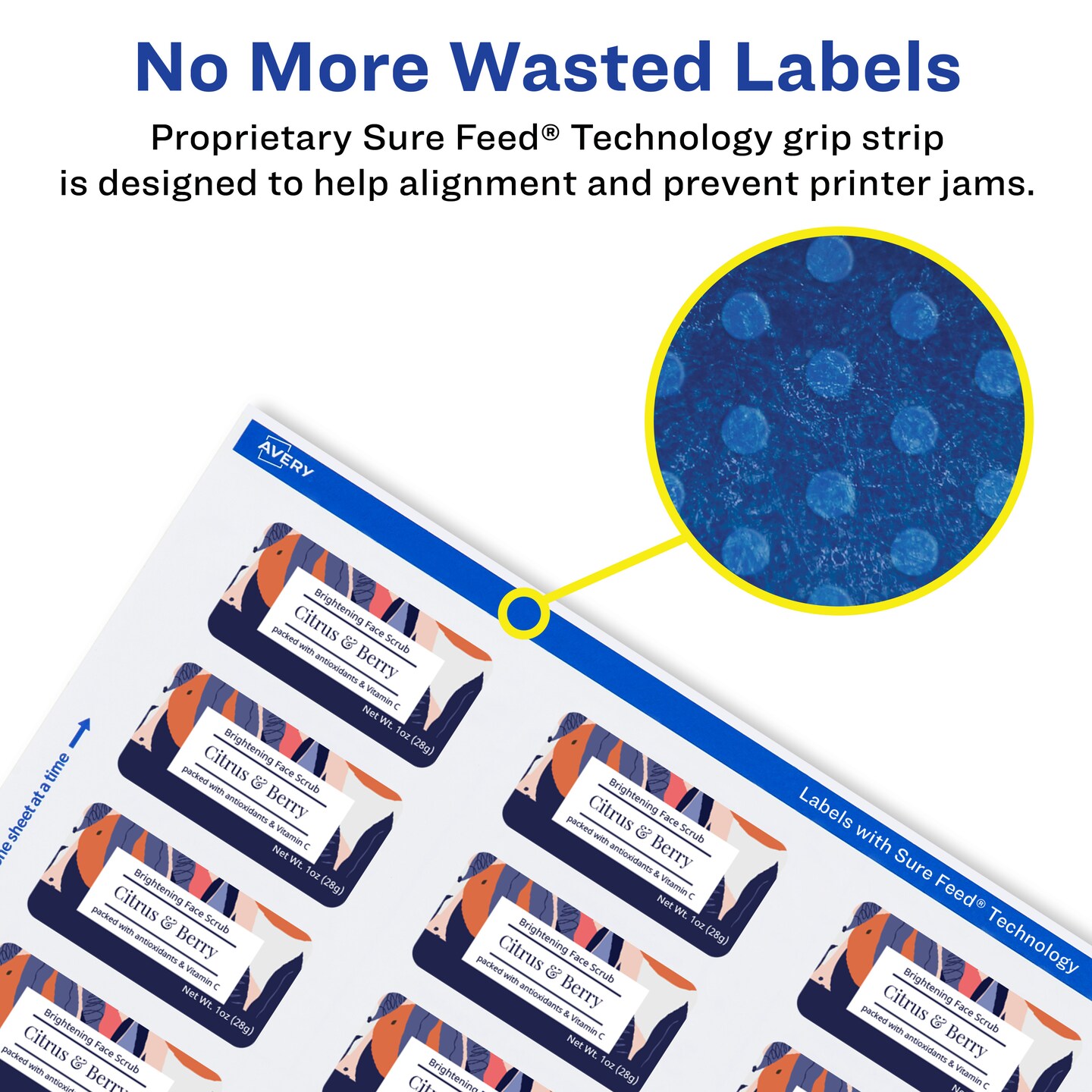Avery Durable Waterproof Rectangle Labels with Sure Feed, 1" x 2"