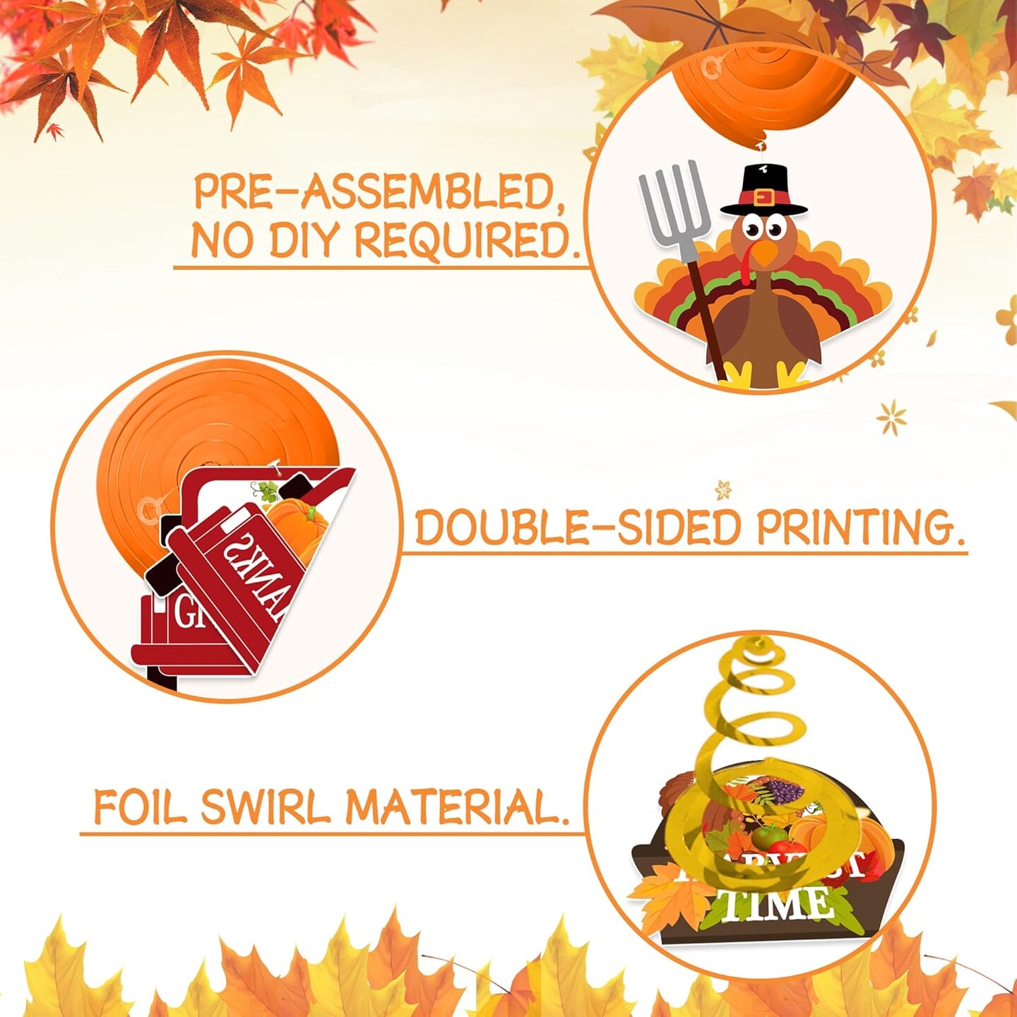 Thanksgiving Decorations Hanging Swirl (Thanksgiving)