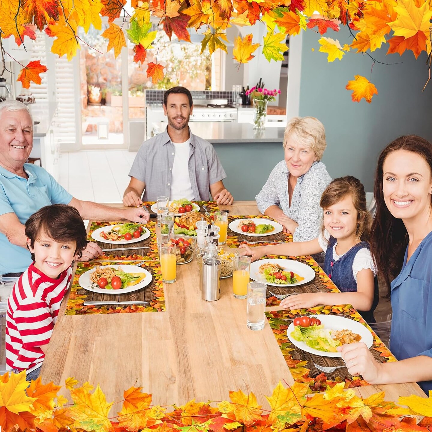 11 x 17 Inch Thanksgiving Paper Placemats(Orange)