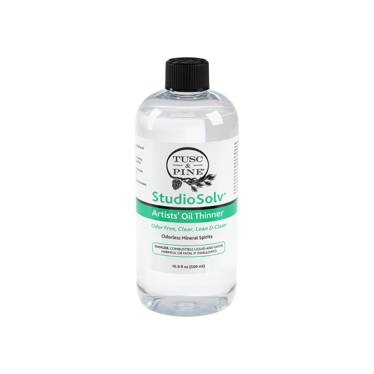 Tusc & Pine StudioSolv™ Odorless Mineral Spirits - Purified Odor-Free Spirit Solvent For Thinning Oils, Artists, Painting Thinner, Professionals, & More!