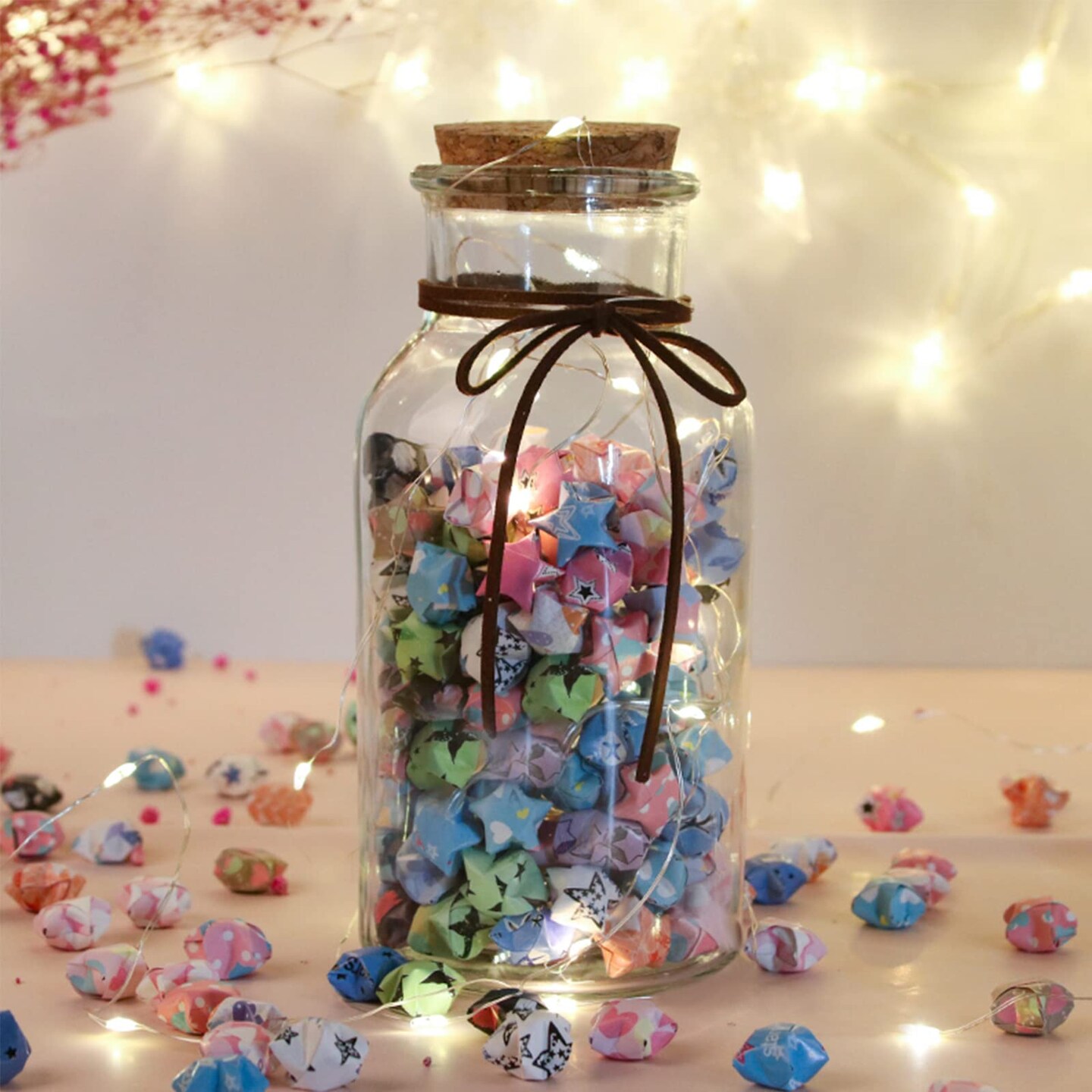2240 Sheets Origami Star Paper Strips with 4 Different Designs of Cute Cartoon Origami for DIY Handcrafts