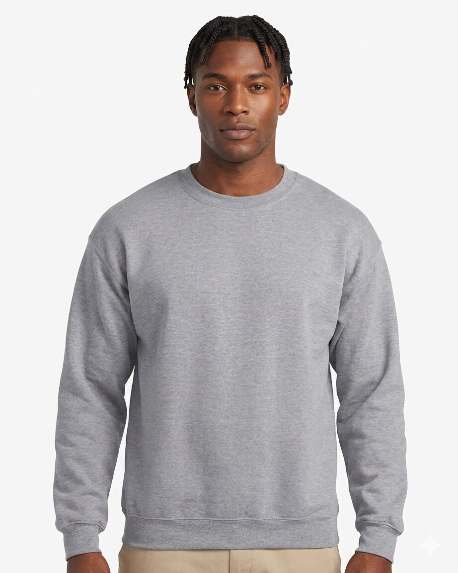 Hanes Eco-Friendly Midweight Fleece Crewneck Sweatshirt For Layering Outfits