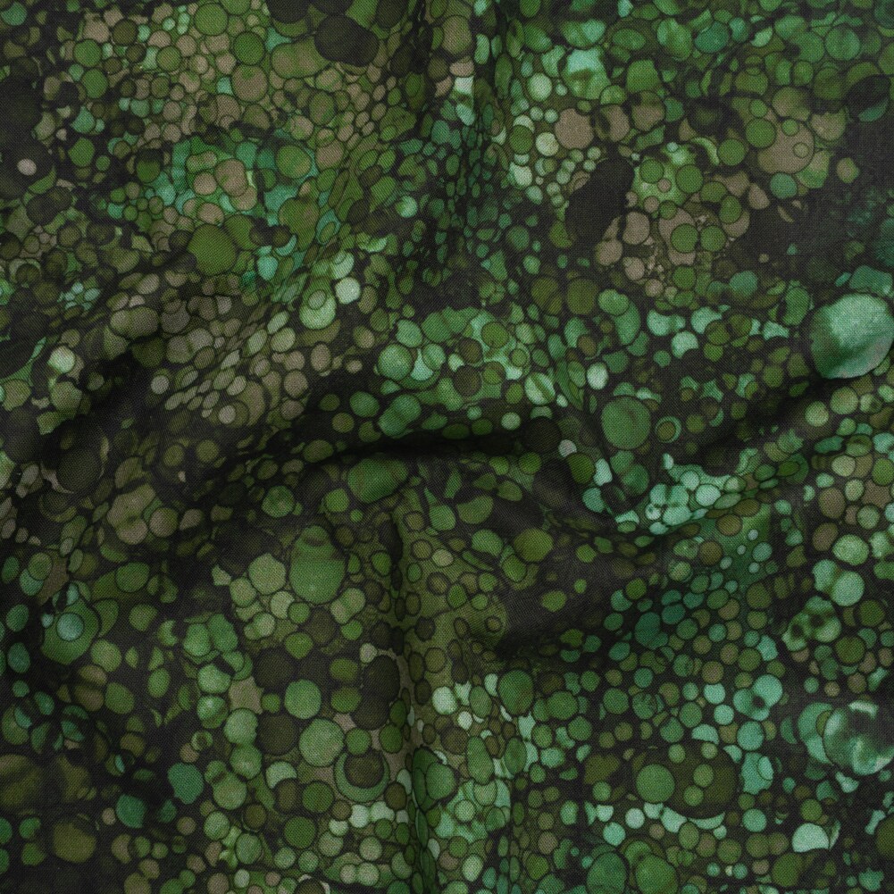 1 Yard Evergreen Bubbles Bliss Collection Printed Quilting Cotton 43 Inches Width