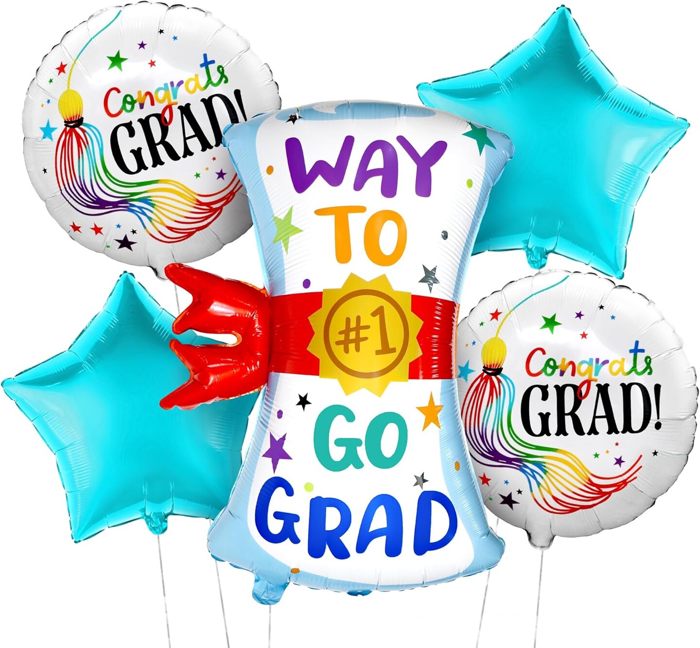 50Pcs Graduation Balloons 2026 - 12 Inch Black Gold and White Latex Party Decorations - Class of 2026 Congrats Grad Supplies for College, High School, and Nursing Graduation