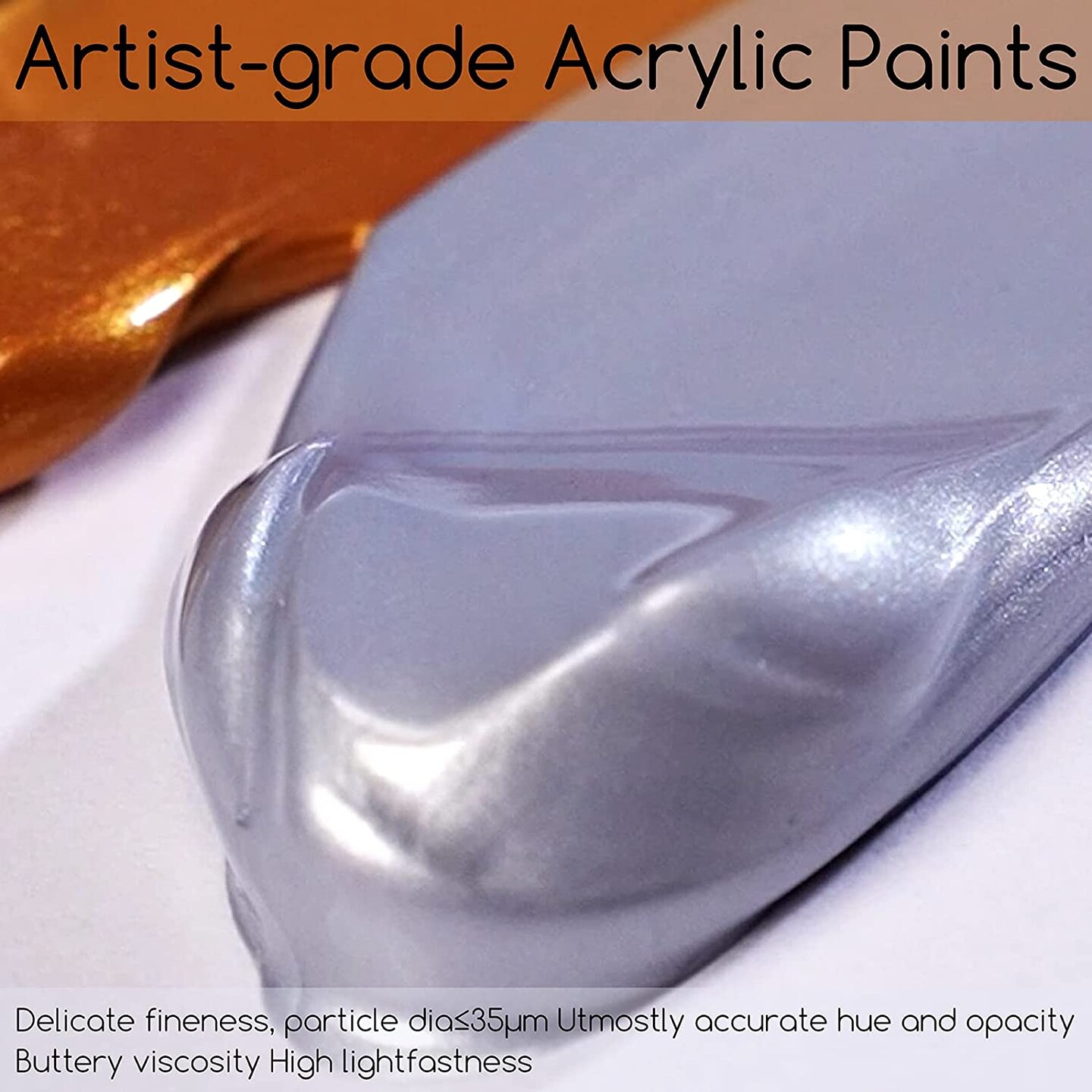 MEEDEN Metallic Acrylic Paint, Set of 12 Vibrant Colors Acrylic Tubes 0.74oz/22ml, Heavy Body Non Toxic Art Craft Paints for Artists, Kids &#x26; Beginners, Art Supplies for Canvas Wood Rocks Painting