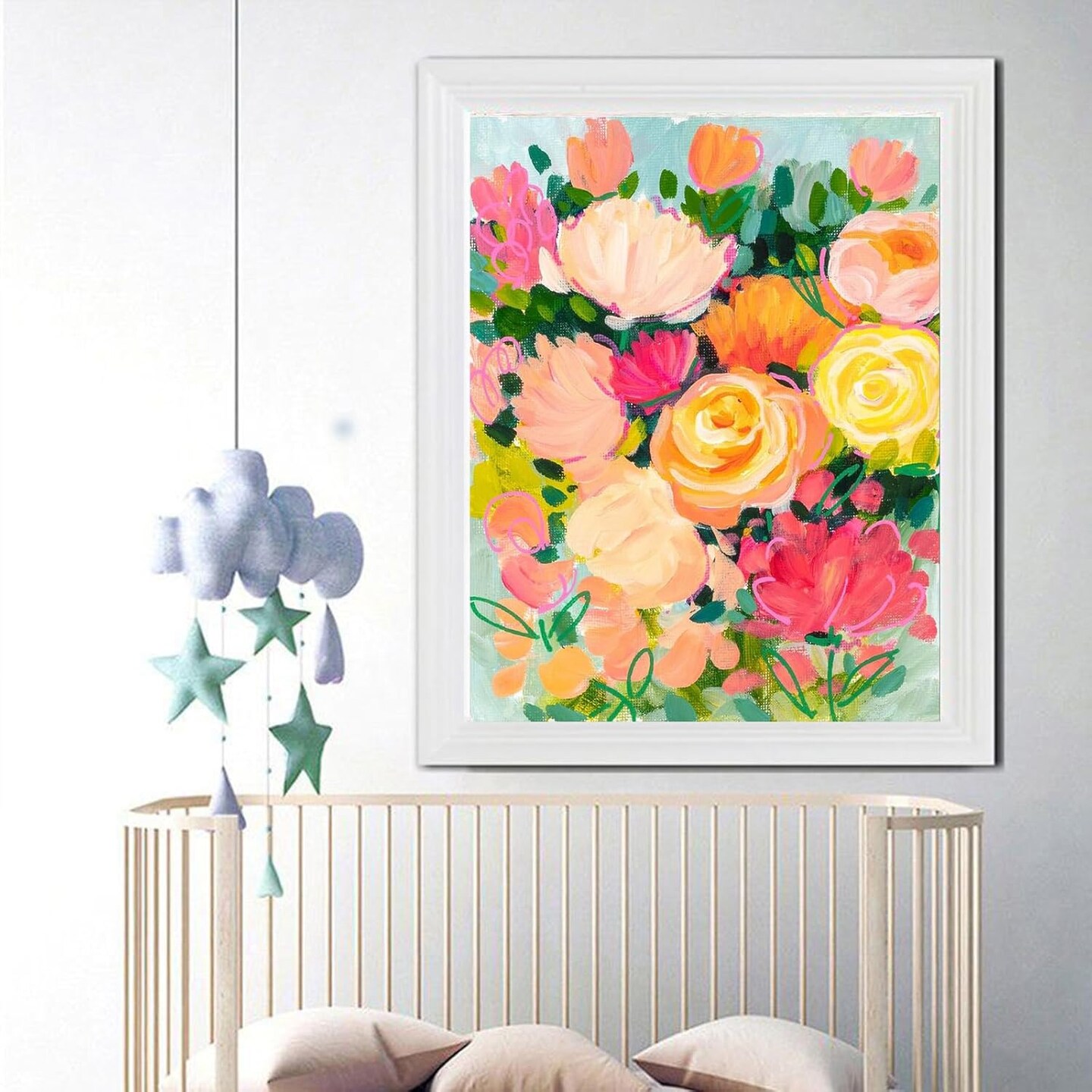 Flower Stamped Cross Stitch Kits,11CT Cross Stitch Kits for Beginners,DIY Needlepoint Kits