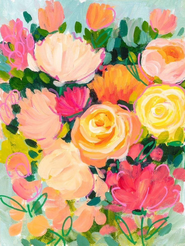 Flower Stamped Cross Stitch Kits,11CT Cross Stitch Kits for Beginners,DIY Needlepoint Kits