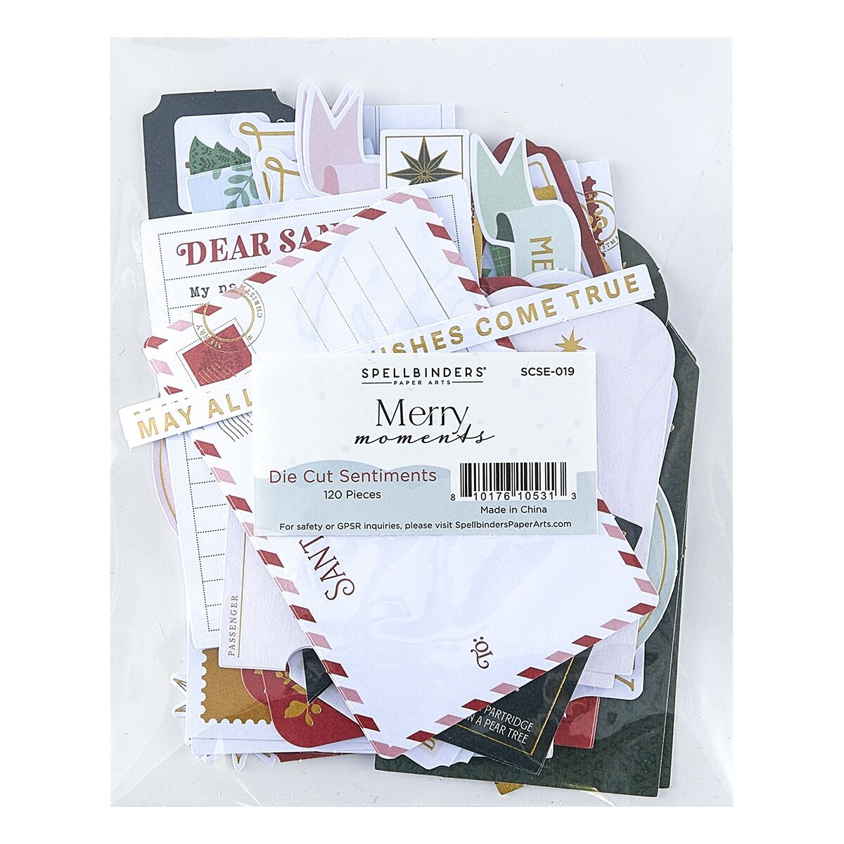 Spellbinders Die Cuts From Merry Moments-Sentiments