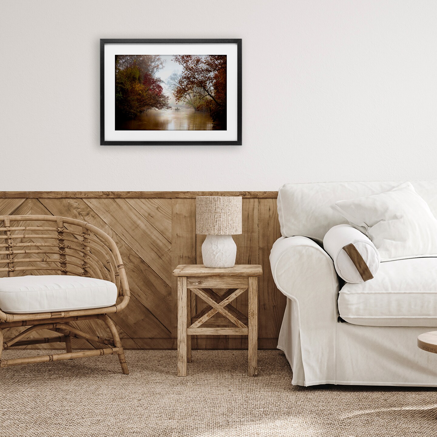 In The Mist Of Autumn Framed Print Under Glass Art