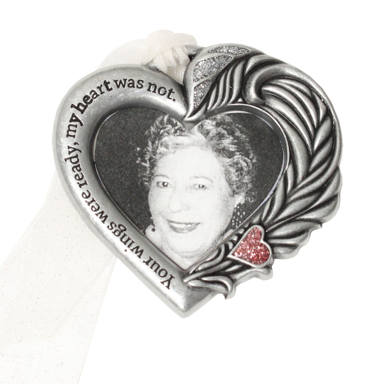 Gloria Duchin Remembrance Heart Frame Pewter Christmas Ornament