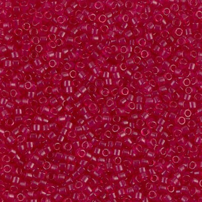 DB0775 11/0 Dyed Semi-Frosted Transparent Scarlet Miyuki Delica