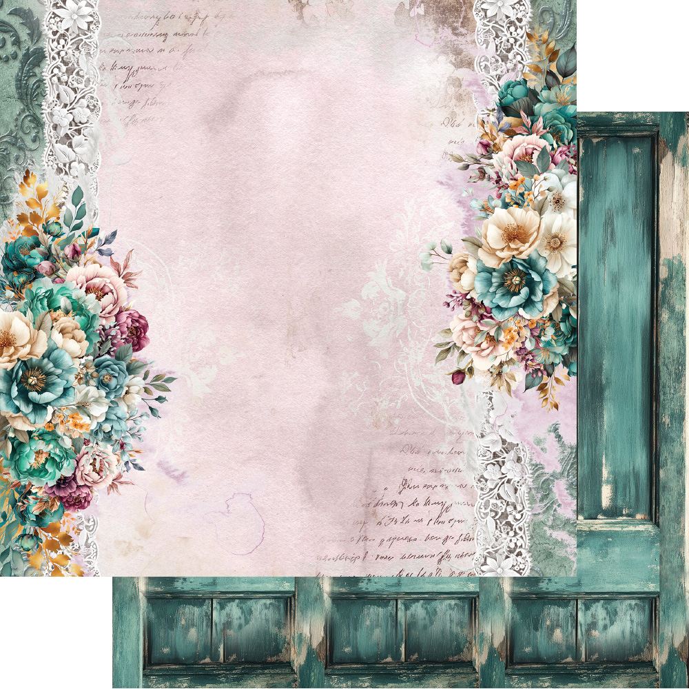 Alchemy of Art “Dreamy Dreams” 8x8 Scrapbook Paper Pad | 12 Double-Sided Sheets | Vintage Floral Designs