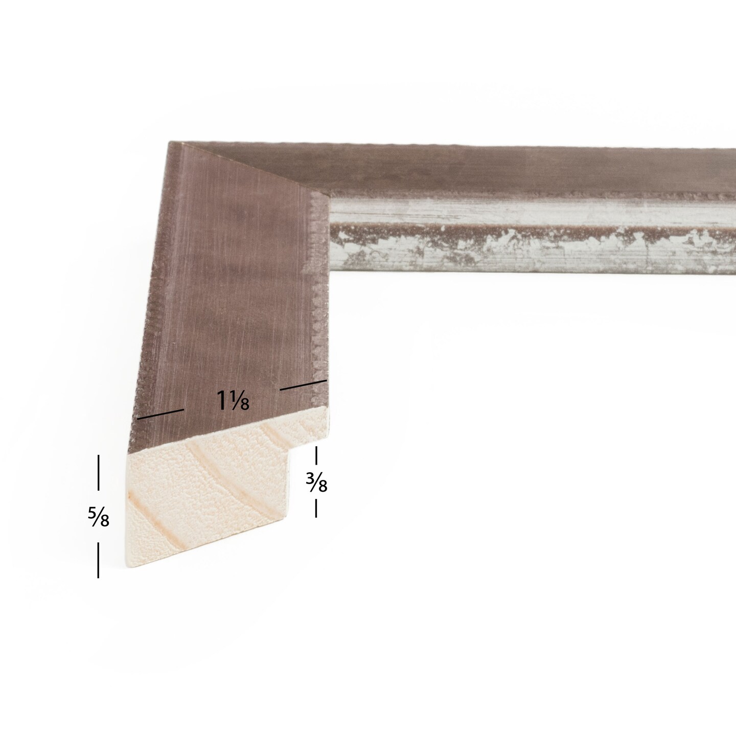 12x16 Picture Frame, Patina 125 1.125 Inch Wood Moulding, Wall Display Frame for Art, Posters, or Photos wallsthatspeak