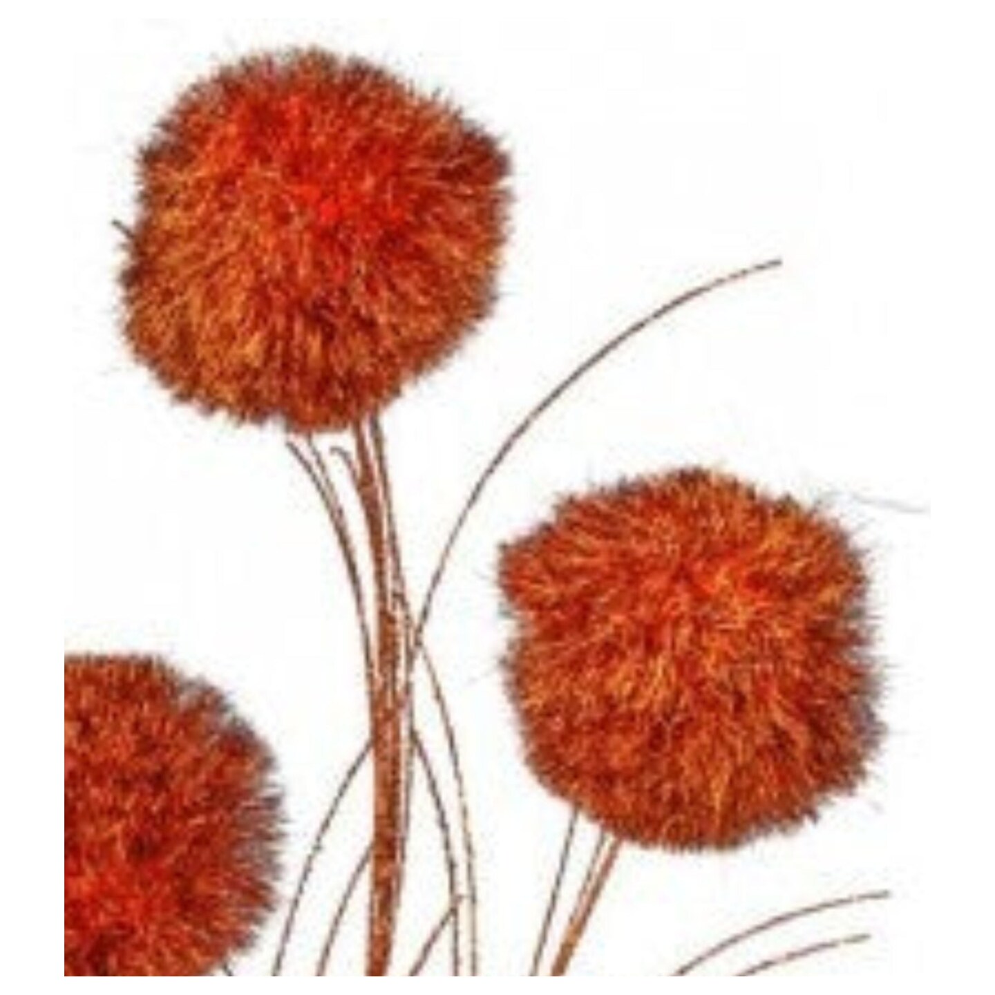 35&#x22; Glitter Pom Pom Spray: Orange