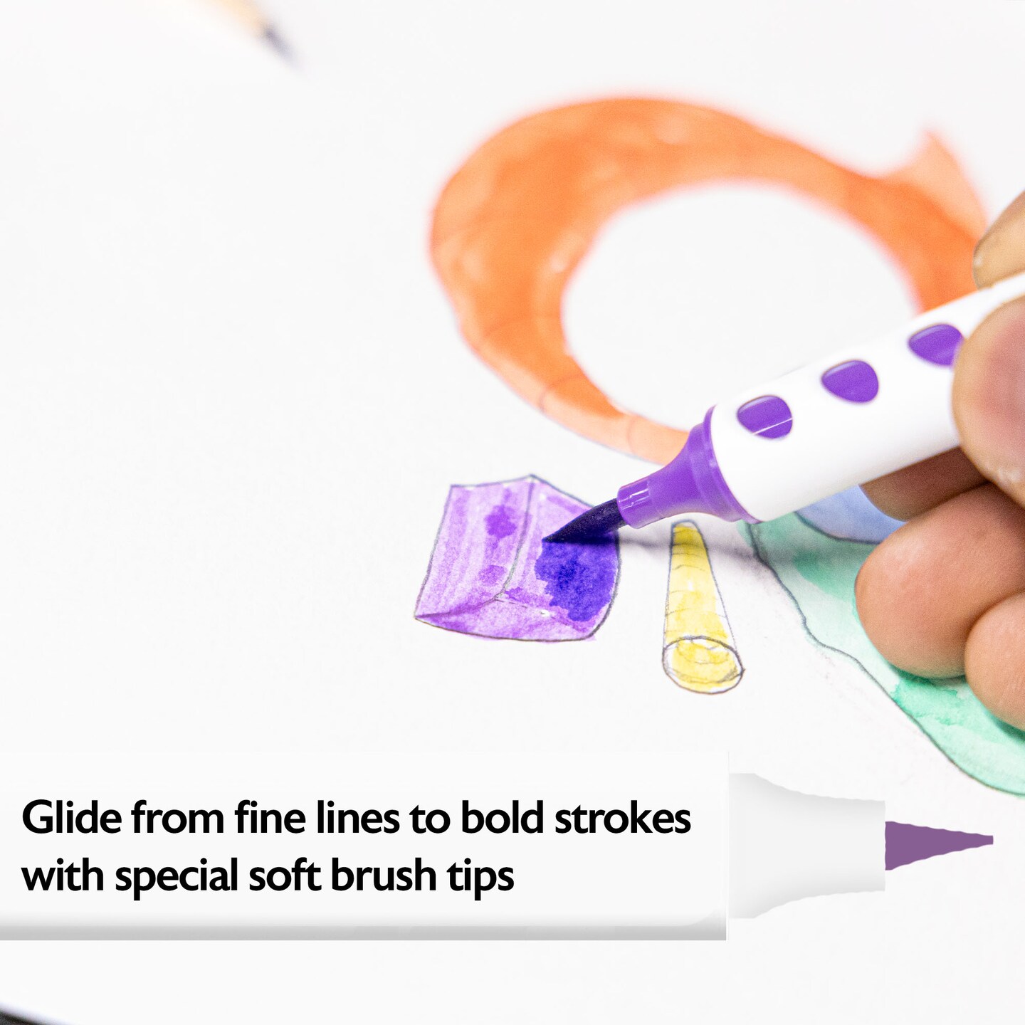 BAZIC 12 Colors Scented Brush Markers