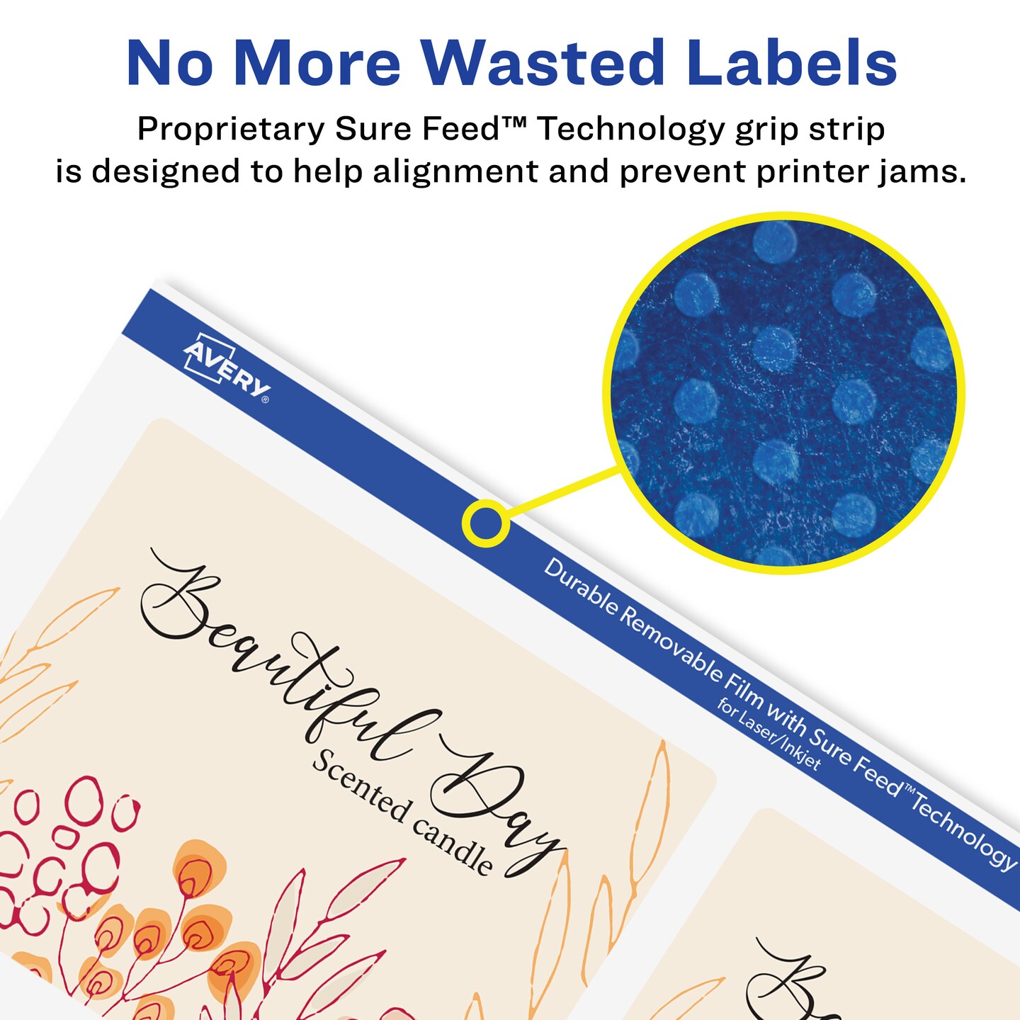 Avery Rectangle Labels with Sure Feed, 3&#x22; x 3-3/4&#x22;