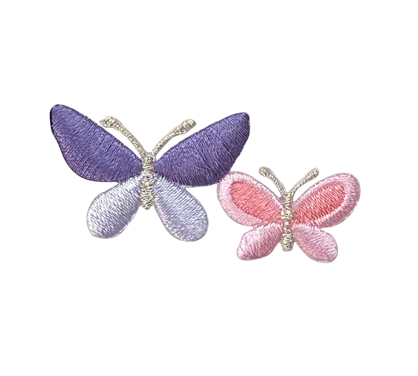 thumbnail image 2 of Purple Butterfly Embroidered Iron-On Patch – Single, Sew-On Option (BTF1) By MILTACUSA 2 of 5