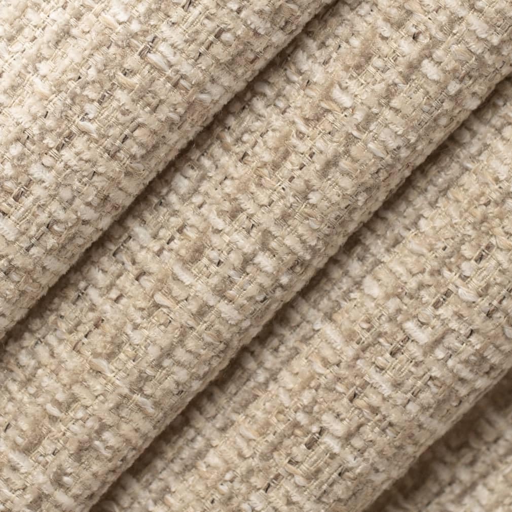 Natural Stain Resistant Performance Pet Friendly Texturedd Tweed Upholstery Fabric by The Yard - SKU: Gemini Oat