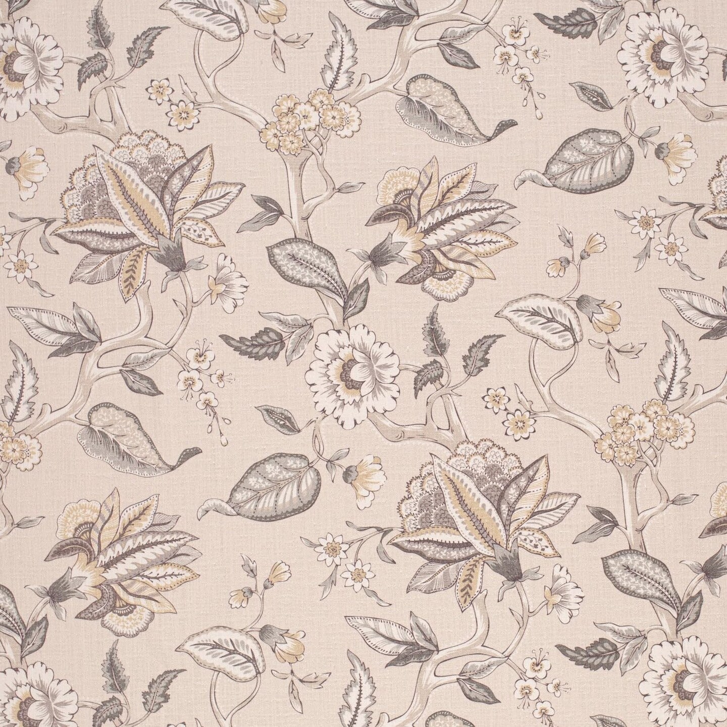 Beige Taupe Performance Grade Eco-Friendly Linen Look Print Upholstery Fabric by The Yard - SKU: Anika Dove
