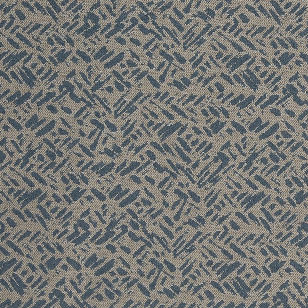 Blue Stain Resistant Performance Pet Friendly Abstract Small Scale Woven Pattern Upholstery Fabric by The Yard - SKU: Chroma Cobalt