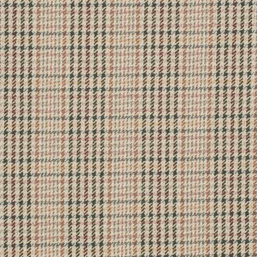 Green Stain Resistant Performance Pet Friendly Check Plaid Woven Pattern Upholstery Fabric by The Yard - SKU: Quest Rustic