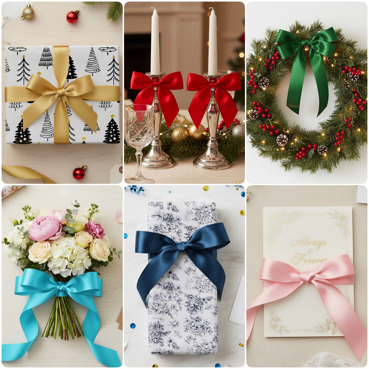 Wrapables 1.5 Inch x 25 Yards Satin Ribbon for Gift Wrapping, Weddings, Floral Bouquets, Bow Making, Party Decorations, DIY Crafts, Red