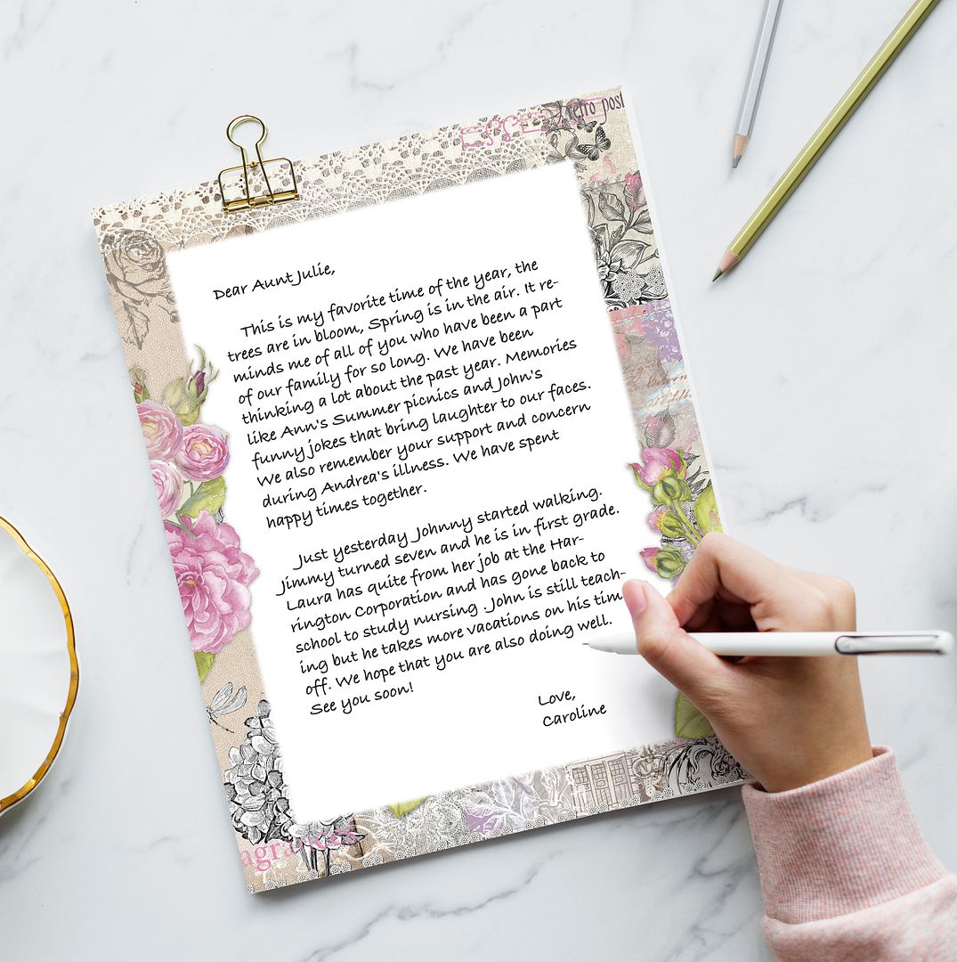 Great Papers! Vintage Scrapbook Letterhead, for Invitations, Announcements and Personal Messages, Printer Friendly 8.5”x11”, 50 Pack