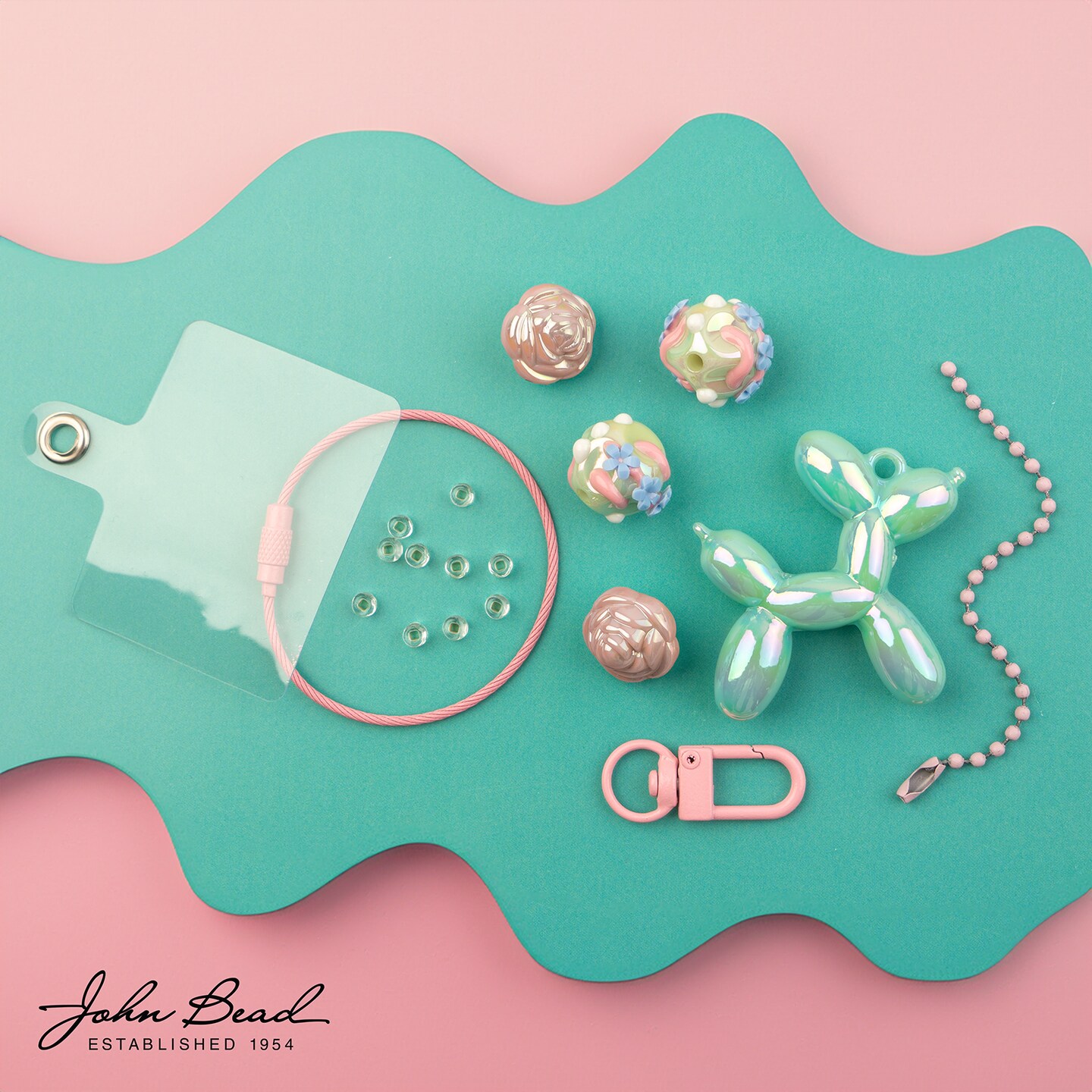 John Bead Super Cute Clear Plastic Cell Phone Inserts Clip, 4pcs