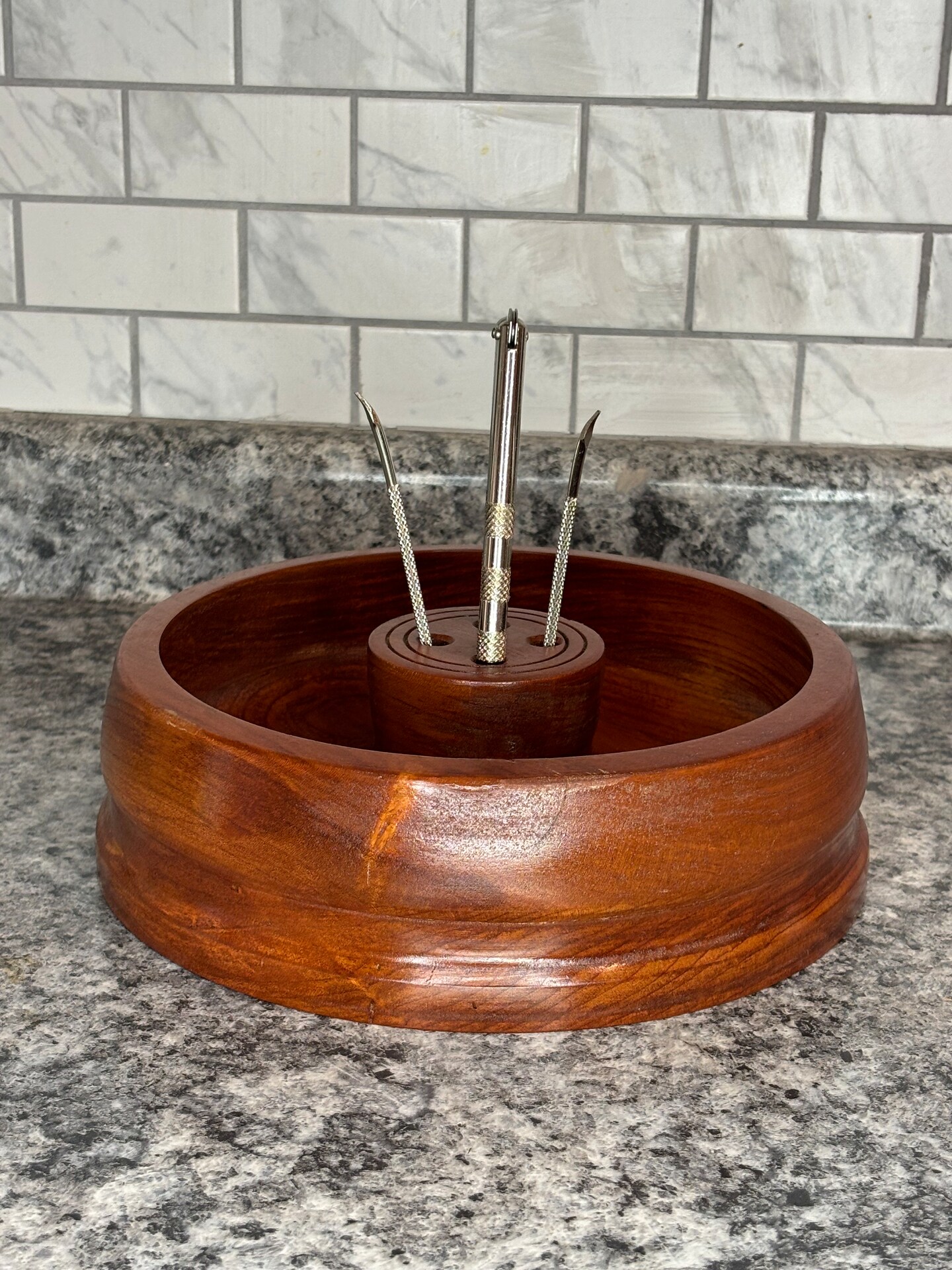 Decorative cherry wood nut bowl | MakerPlace by Michaels