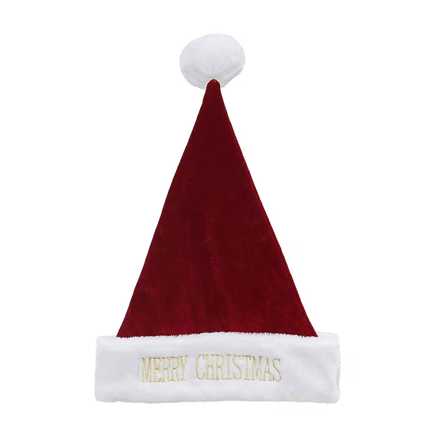 Holiday Living One Size Red Santa Hat Polyester Santa Claus
