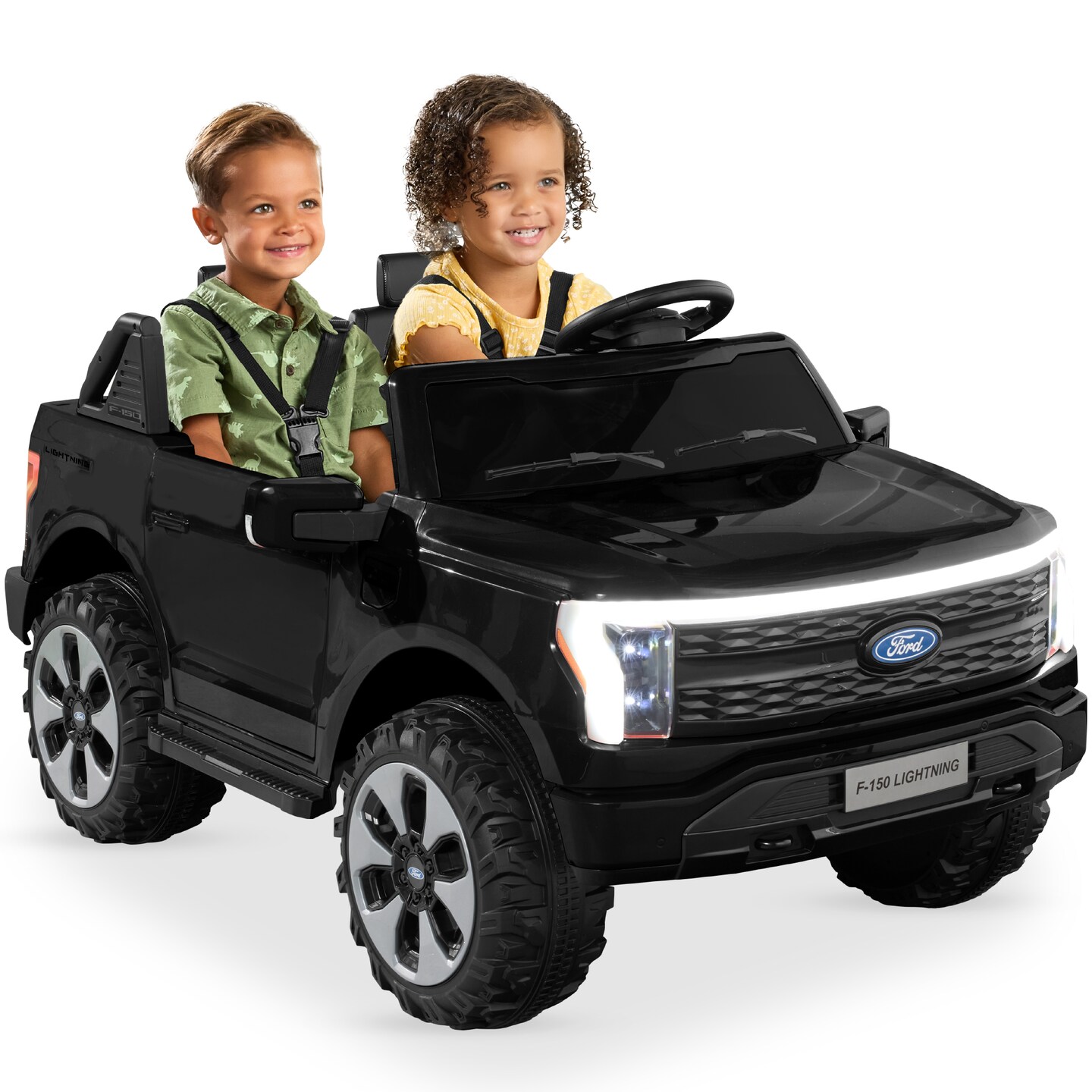 Best Choice Products Kids 24V Ride On Truck Officially Licensed Ford Lightning w/ Remote, LED Lights, 2 Speeds