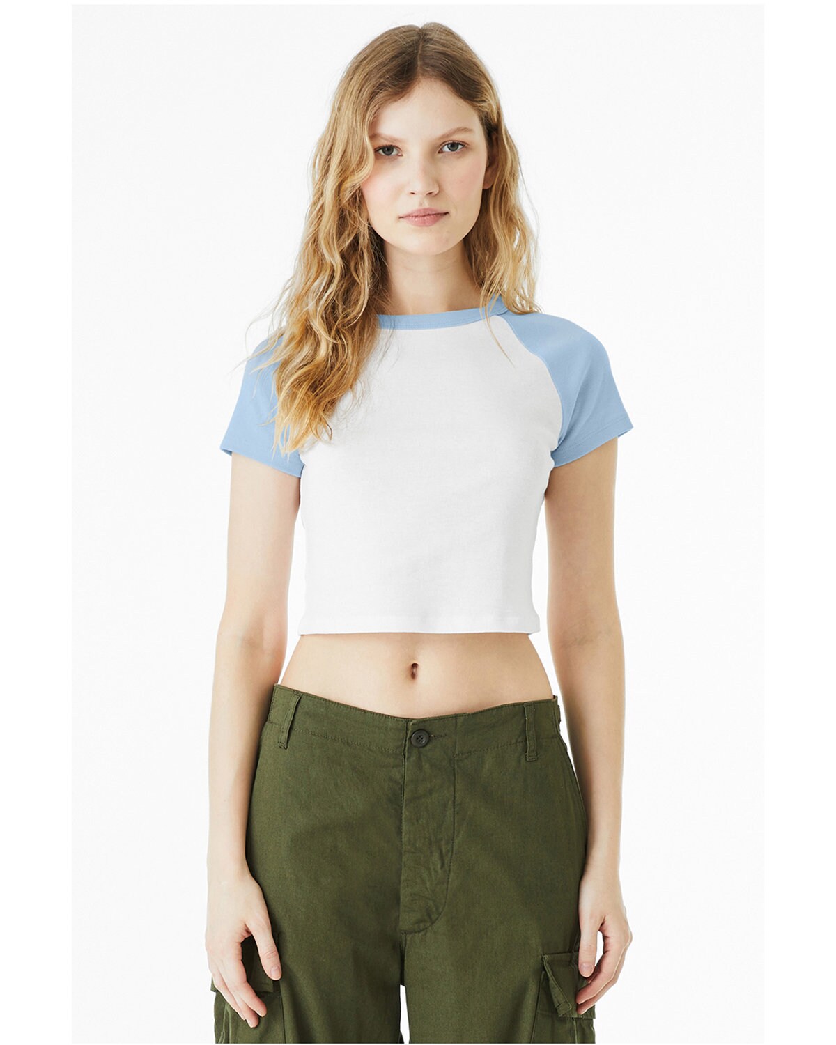 BELLA + CANVAS® Ladies Micro Ribbed Raglan Short Sleeve Baby T Shirt