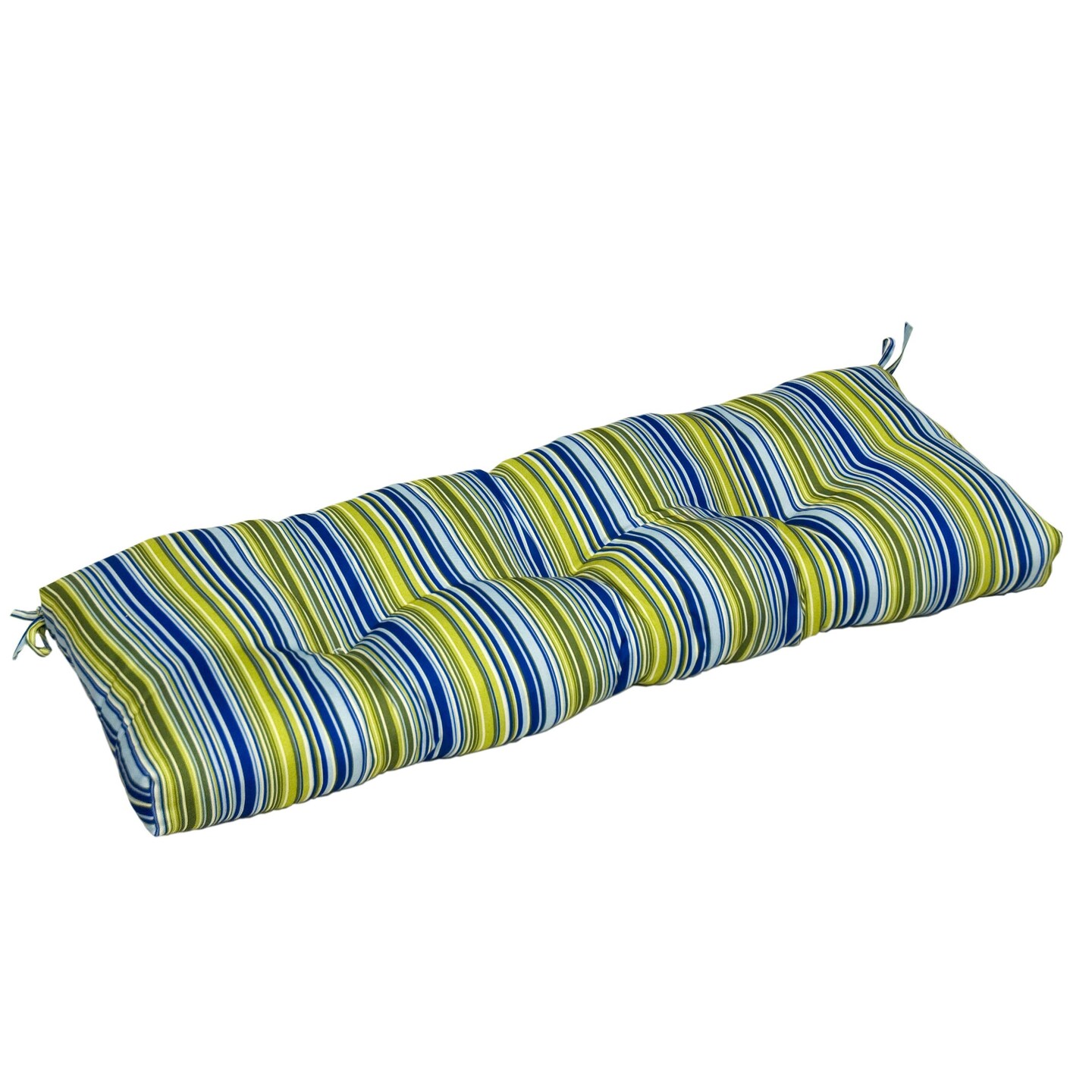 Blue and Green Stripe 44&#x22; x 17&#x22; Indoor Bench Cushion