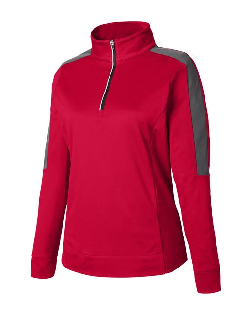 CORE365® Ladies' Market Snag Protect Mesh Colorblock Quarter Zip